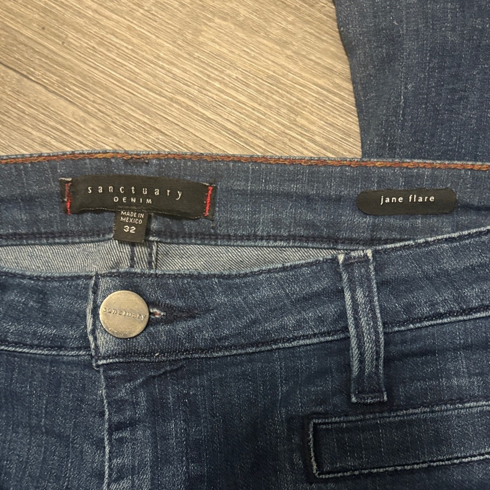 Sanctuary Dark Blue Flare Jeans - Picture 3 of 4
